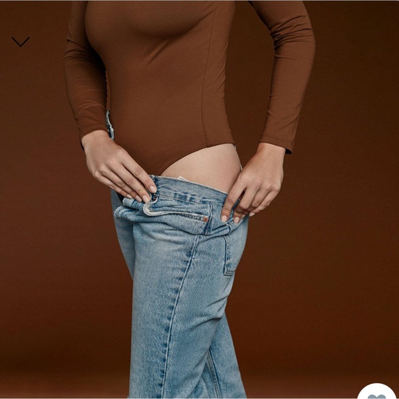 NUUDS LONG SLEEVE CREWNECK BODYSUIT CHOCOLATE - Picture 5 of 6